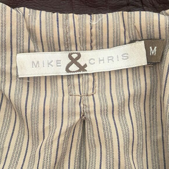 Mike & Chris Women's Genuine Leather Full Zipper Hooded Jacket Size M Brown USA - Picture 12 of 12